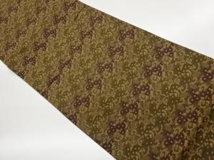 菊唐草模様織出し袋帯